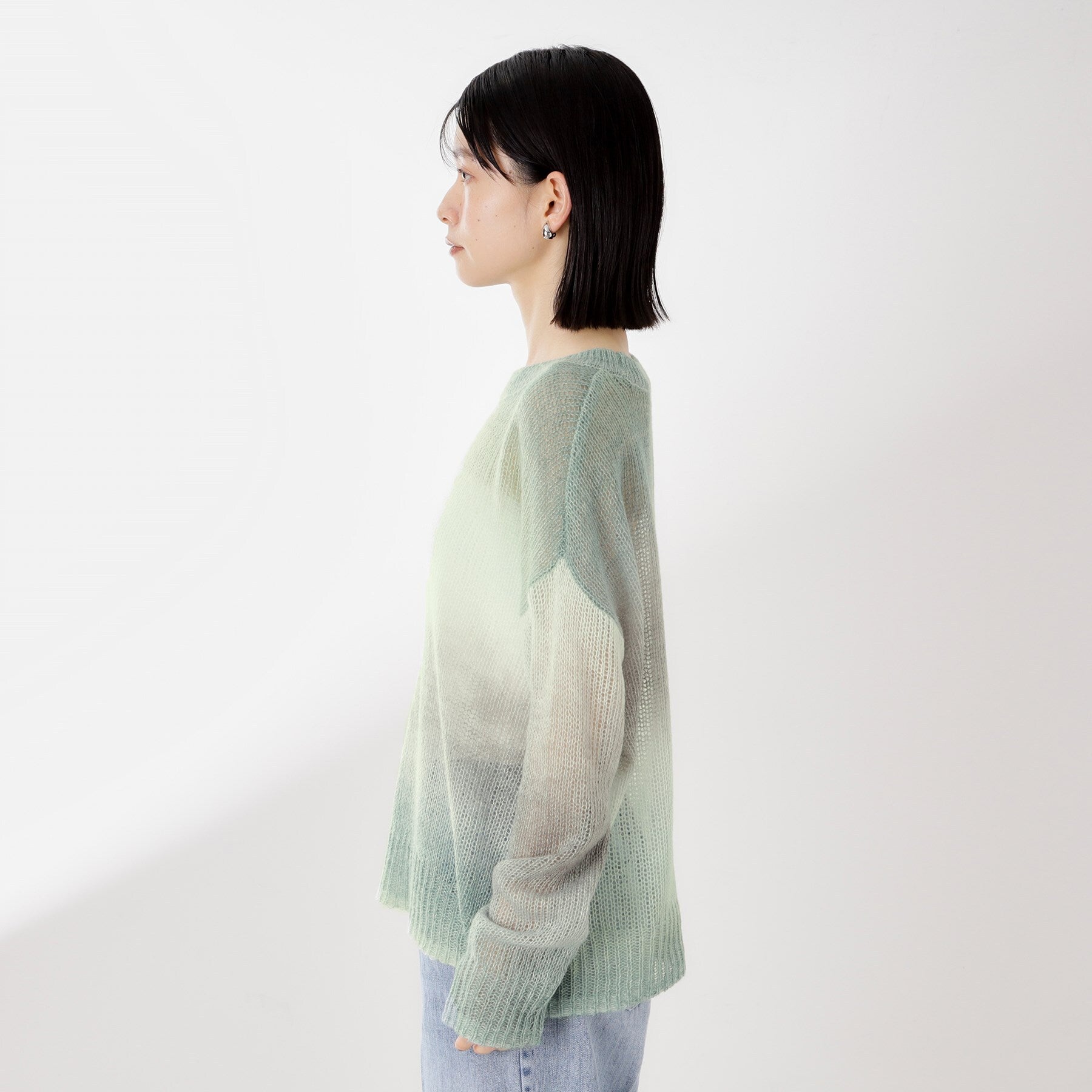 ザ ショップ ティーケー  (ウィメン) THE SHOP TK(Women) スペースダイ透かし編みニット （オレンジ(067)） オレンジ(067)