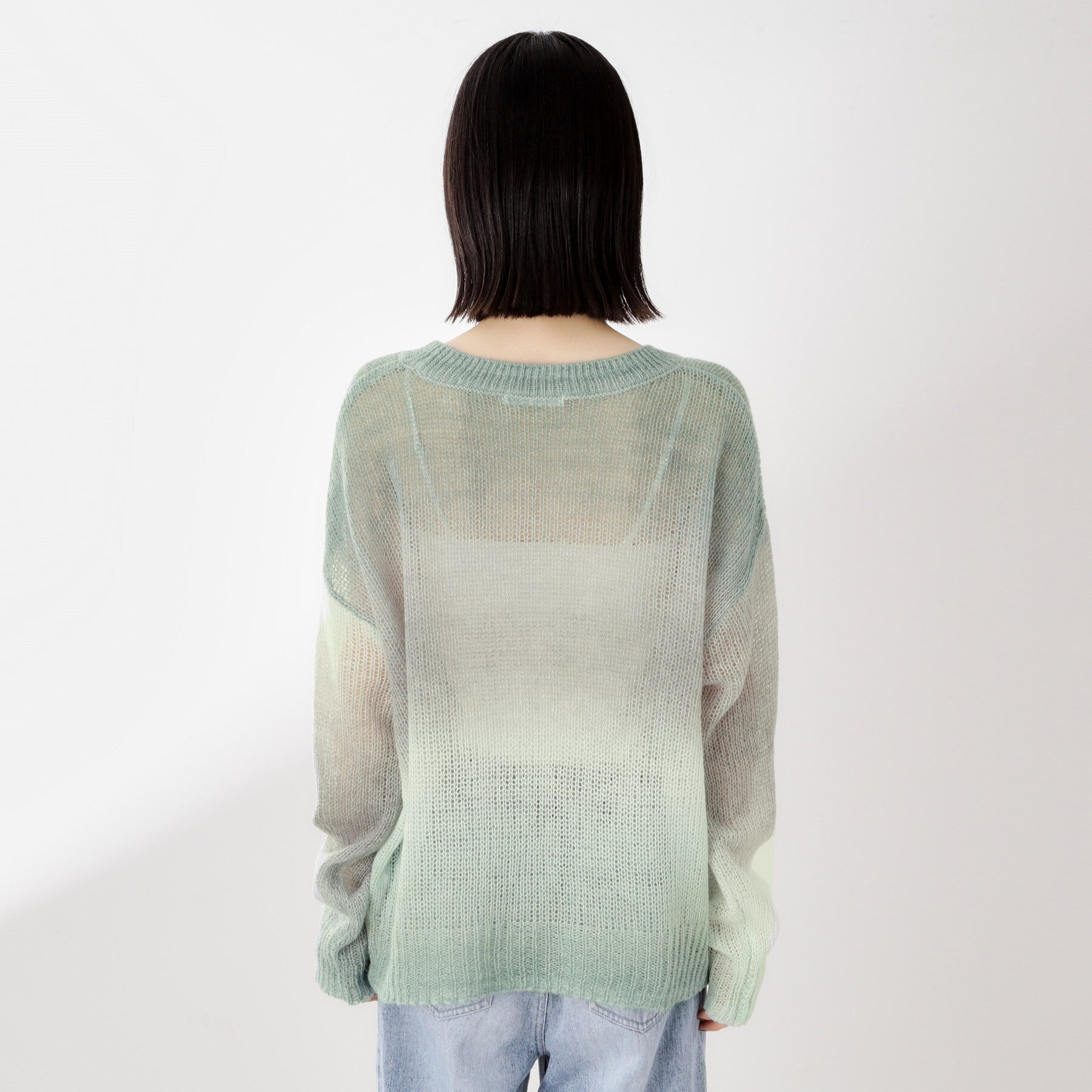 ザ ショップ ティーケー  (ウィメン) THE SHOP TK(Women) スペースダイ透かし編みニット （オレンジ(067)） オレンジ(067)