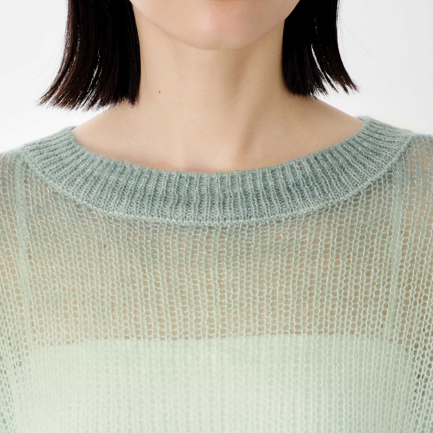 ザ ショップ ティーケー  (ウィメン) THE SHOP TK(Women) スペースダイ透かし編みニット （オレンジ(067)） オレンジ(067)