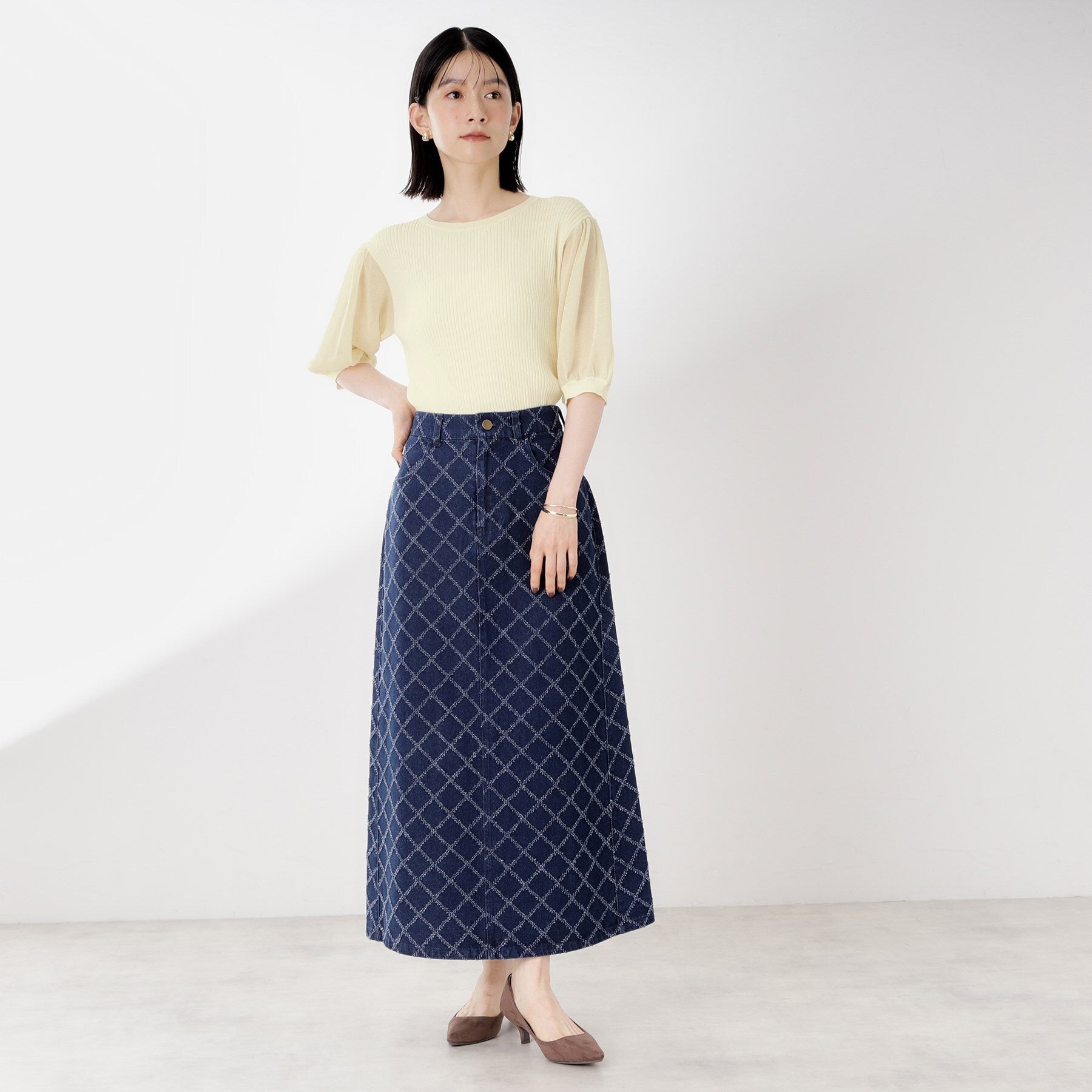 ザ ショップ ティーケー  (ウィメン) THE SHOP TK(Women) ワイドリブパフ袖ニット （ブラック(019)） ブラック(019)