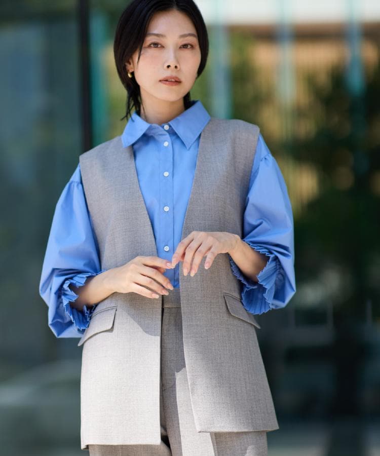 ザ ショップ ティーケー  (ウィメン) THE SHOP TK(Women) CAVIAN ジレ （チャコールグレー(014)） チャコールグレー(014)