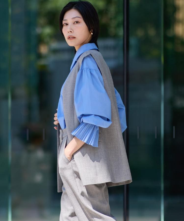 ザ ショップ ティーケー  (ウィメン) THE SHOP TK(Women) CAVIAN ジレ （チャコールグレー(014)） チャコールグレー(014)