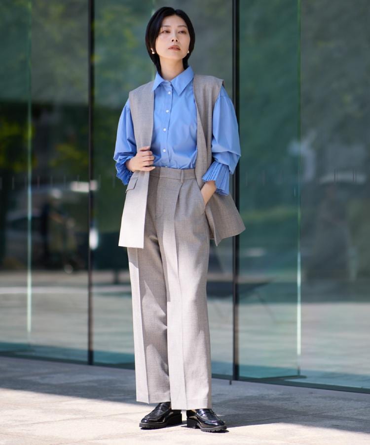 ザ ショップ ティーケー  (ウィメン) THE SHOP TK(Women) CAVIAN ジレ （チャコールグレー(014)） チャコールグレー(014)