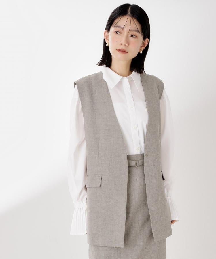 ザ ショップ ティーケー  (ウィメン) THE SHOP TK(Women) CAVIAN ジレ （チャコールグレー(014)） チャコールグレー(014)