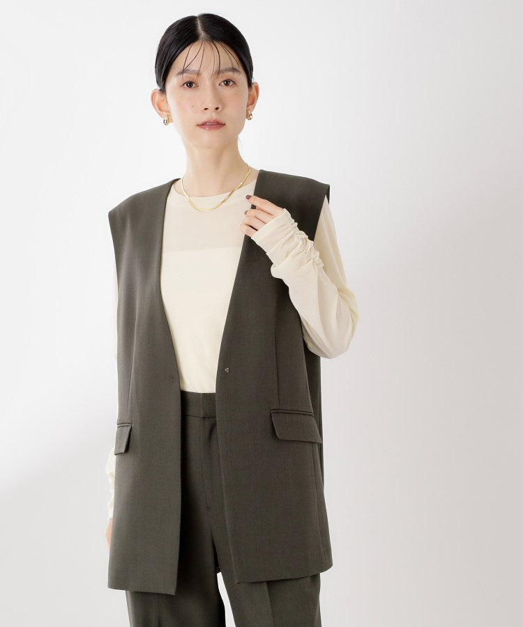 ザ ショップ ティーケー  (ウィメン) THE SHOP TK(Women) CAVIAN ジレ （チャコールグレー(014)） チャコールグレー(014)