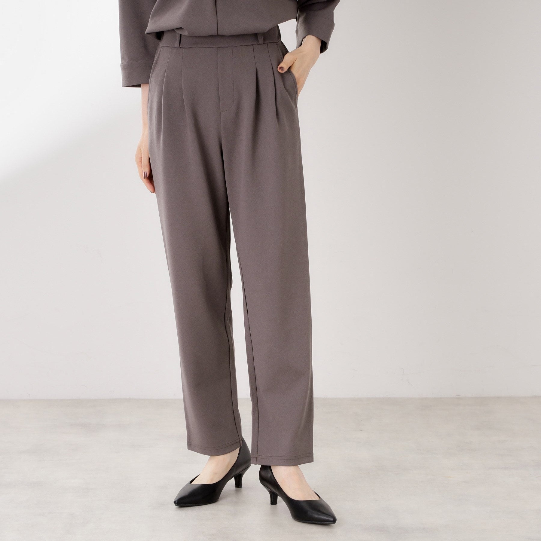 ザ ショップ ティーケー  (ウィメン) THE SHOP TK(Women) カットジョーゼット セットアップ （ブラック(019)） ブラック(019)
