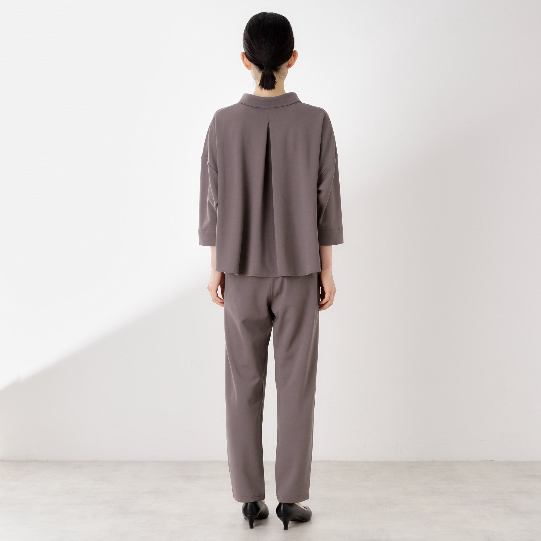 ザ ショップ ティーケー  (ウィメン) THE SHOP TK(Women) カットジョーゼット セットアップ （ブラック(019)） ブラック(019)