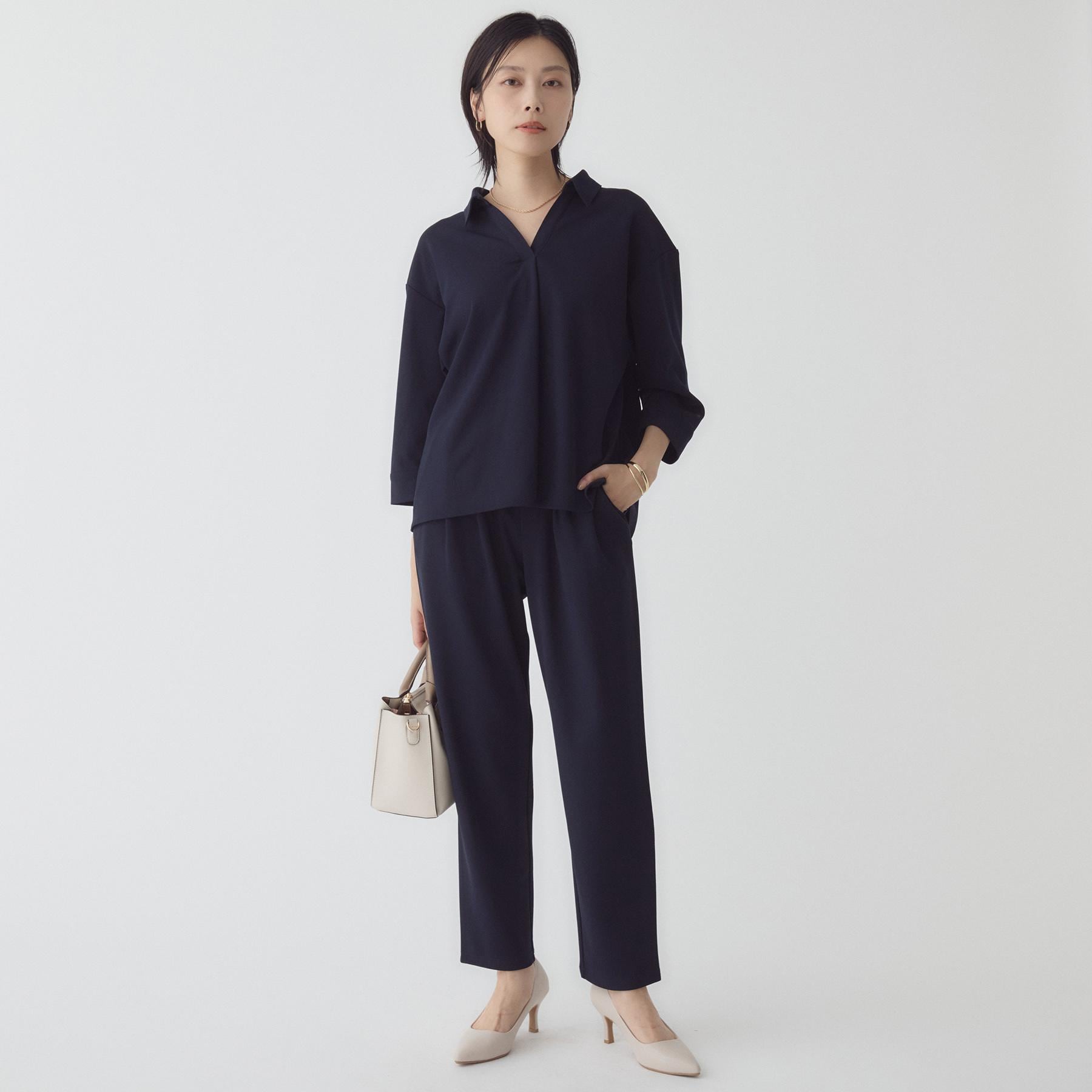 ザ ショップ ティーケー  (ウィメン) THE SHOP TK(Women) カットジョーゼット セットアップ （ブラック(019)） ブラック(019)