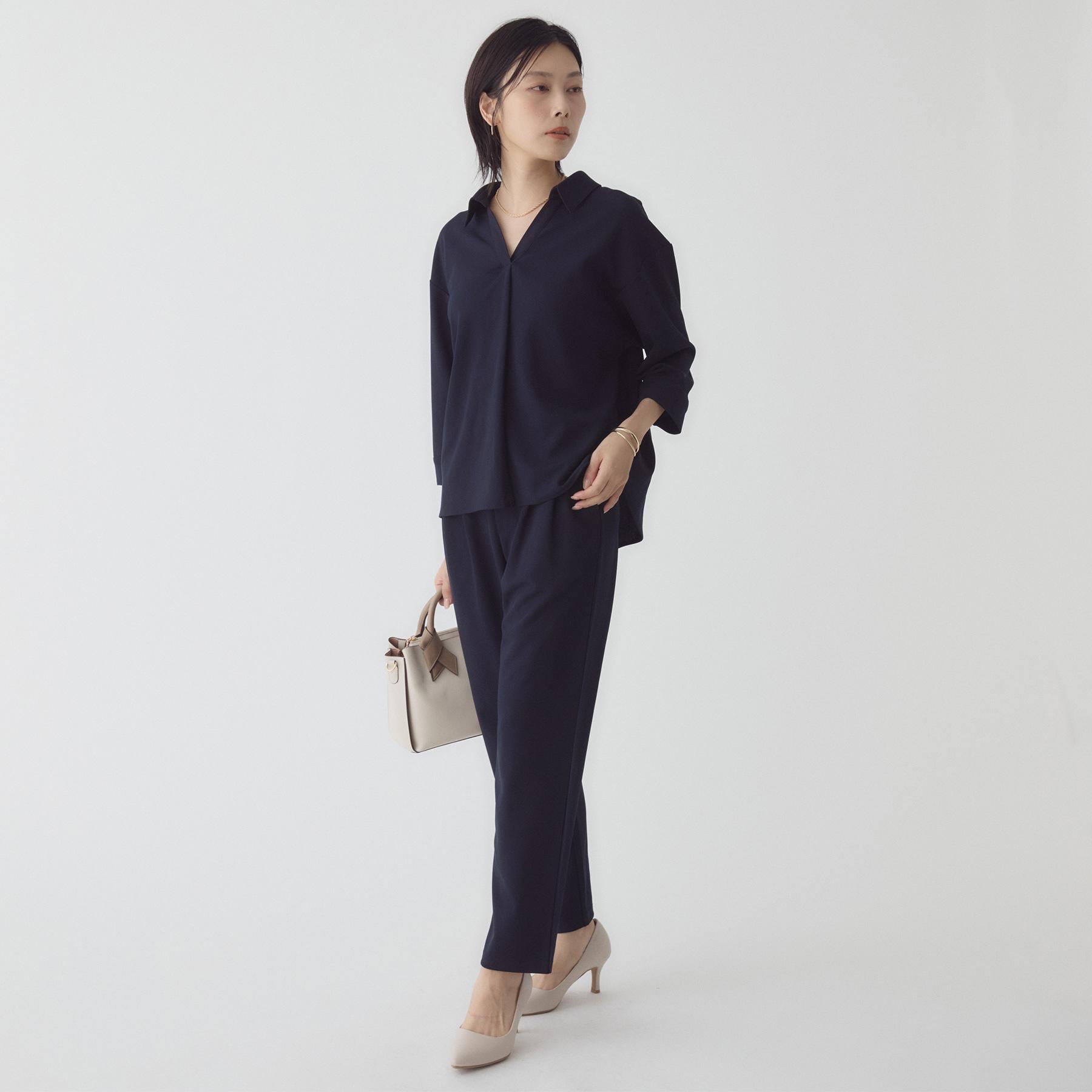 ザ ショップ ティーケー  (ウィメン) THE SHOP TK(Women) カットジョーゼット セットアップ （ブラック(019)） ブラック(019)