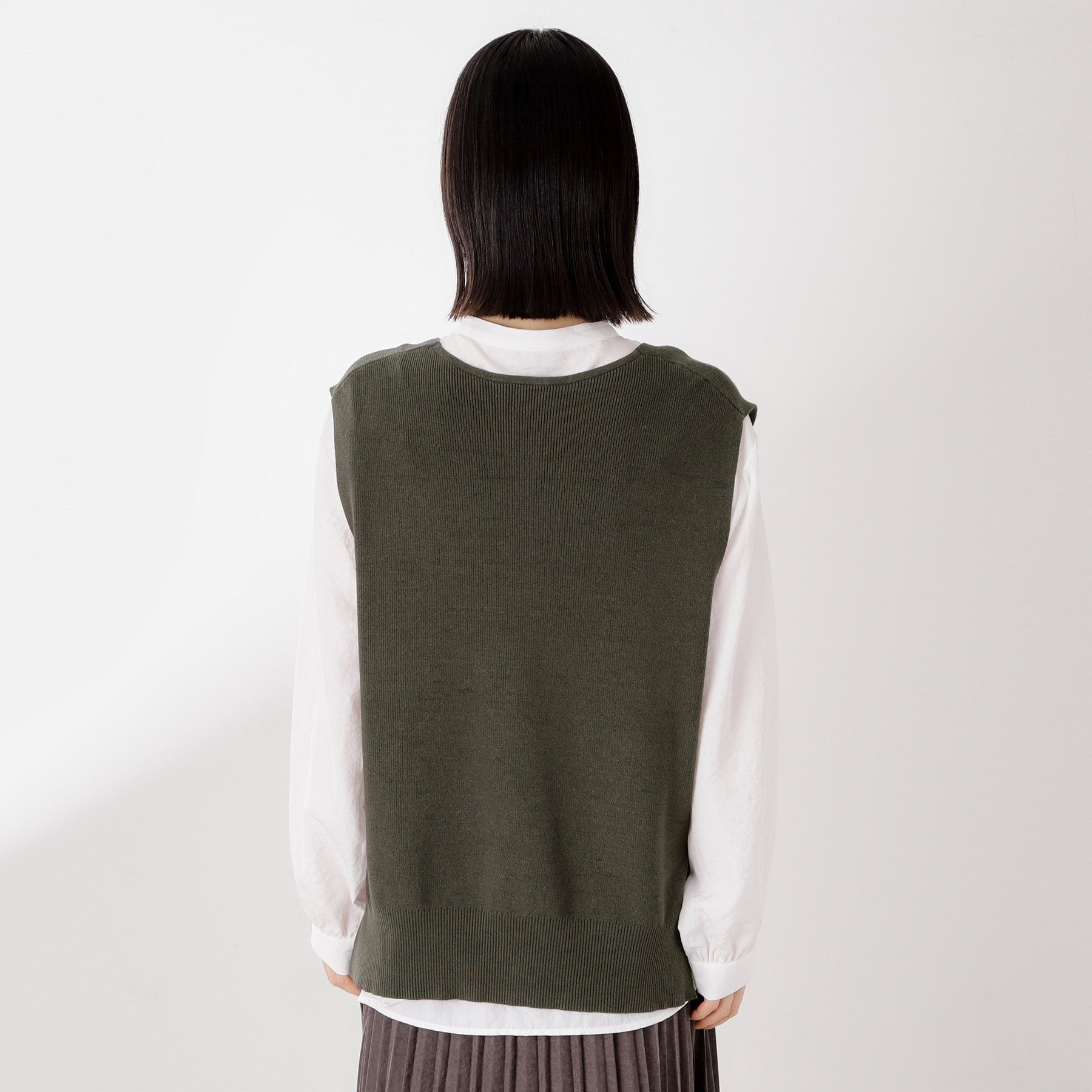 ザ ショップ ティーケー  (ウィメン) THE SHOP TK(Women) ニットベストブラウスセット （ブラウン(043)） ブラウン(043)