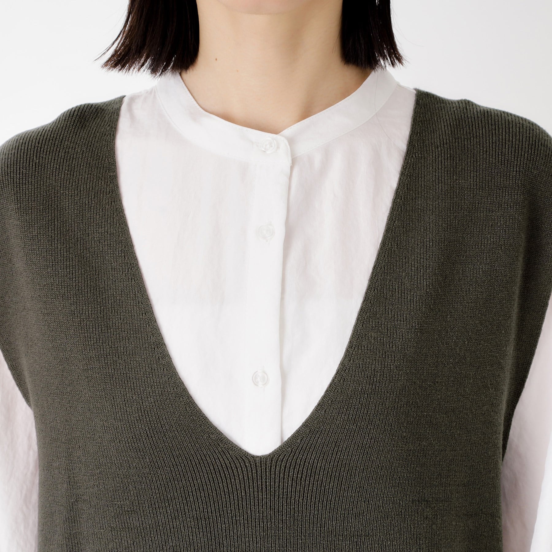ザ ショップ ティーケー  (ウィメン) THE SHOP TK(Women) ニットベストブラウスセット （ブラウン(043)） ブラウン(043)