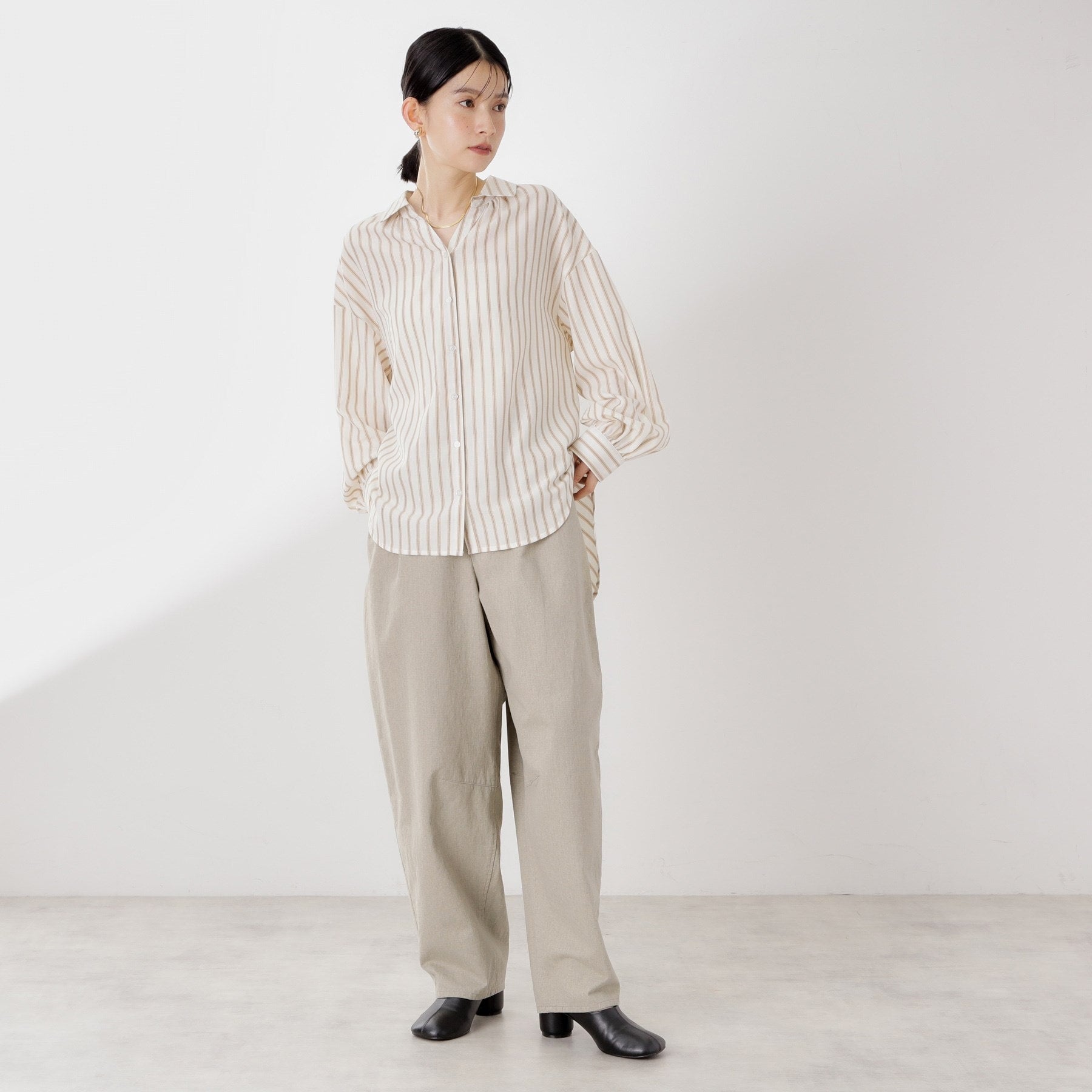 ザ ショップ ティーケー  (ウィメン) THE SHOP TK(Women) バックシャーリングブラウス （アイボリー(304)） アイボリー(304)