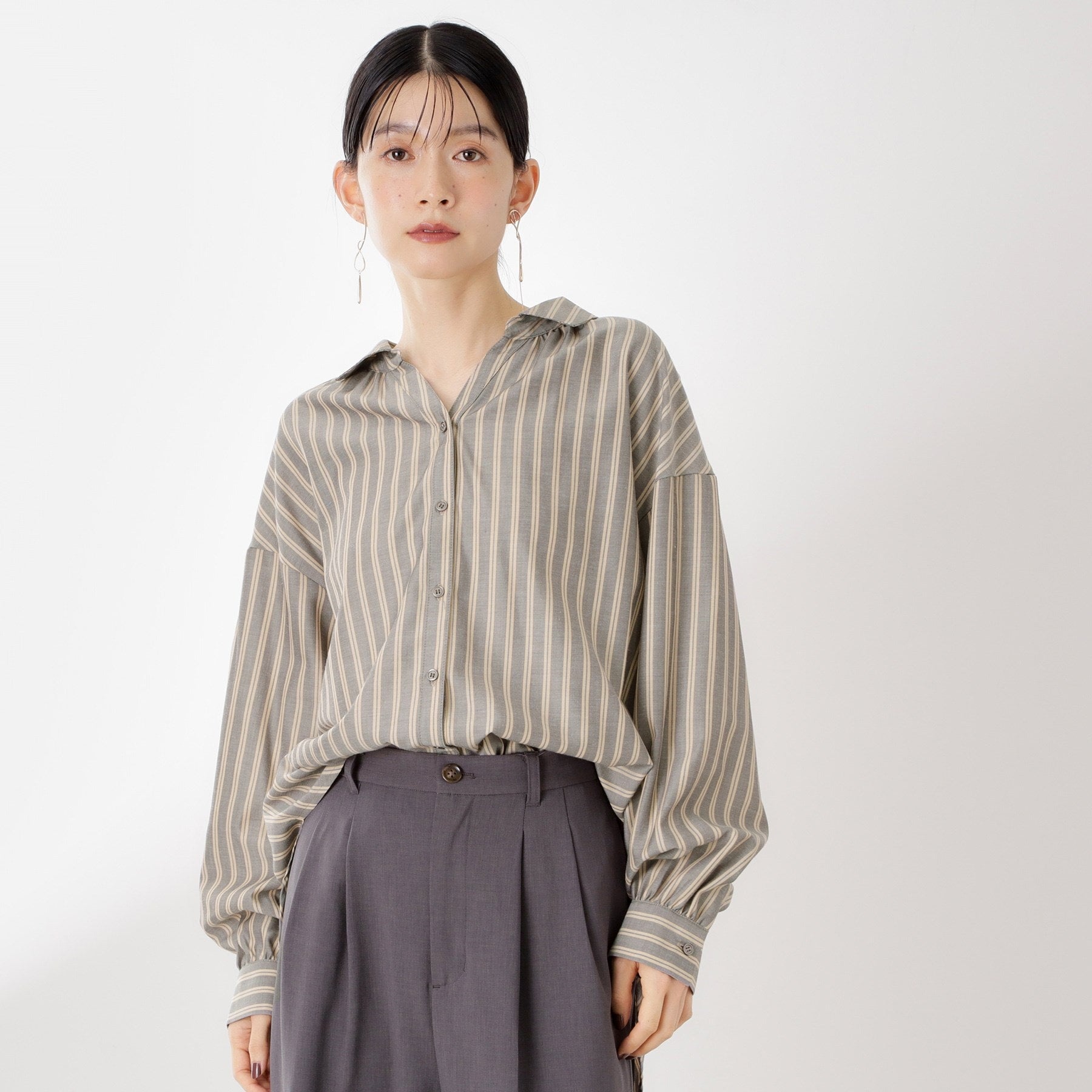 ザ ショップ ティーケー  (ウィメン) THE SHOP TK(Women) バックシャーリングブラウス （アイボリー(304)） アイボリー(304)