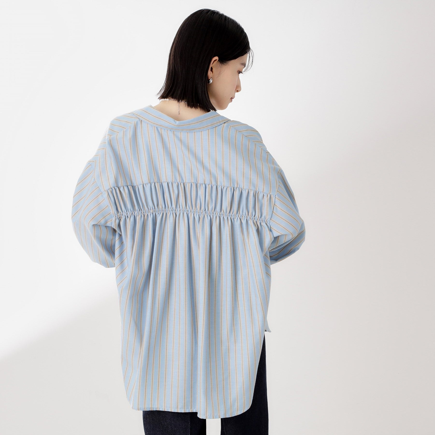 ザ ショップ ティーケー  (ウィメン) THE SHOP TK(Women) バックシャーリングブラウス （アイボリー(304)） アイボリー(304)