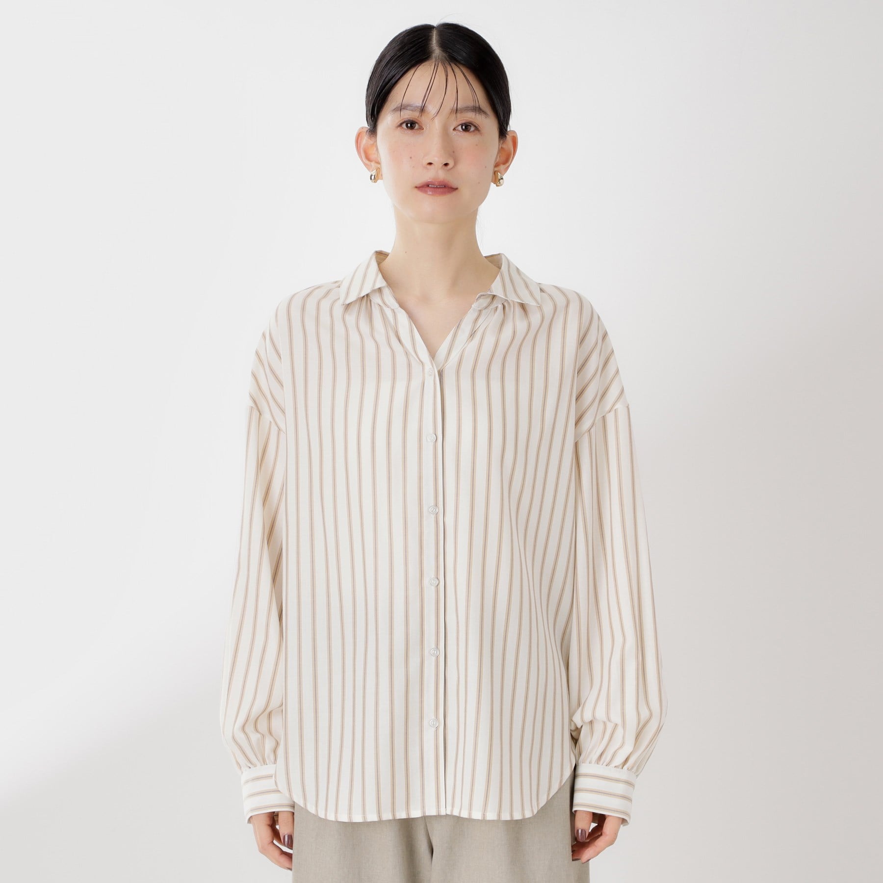 ザ ショップ ティーケー  (ウィメン) THE SHOP TK(Women) バックシャーリングブラウス （アイボリー(304)） アイボリー(304)