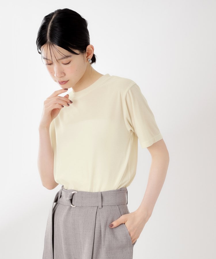 ザ ショップ ティーケー  (ウィメン) THE SHOP TK(Women) シアーベロアTEE （ブラウン(043)） ブラウン(043)