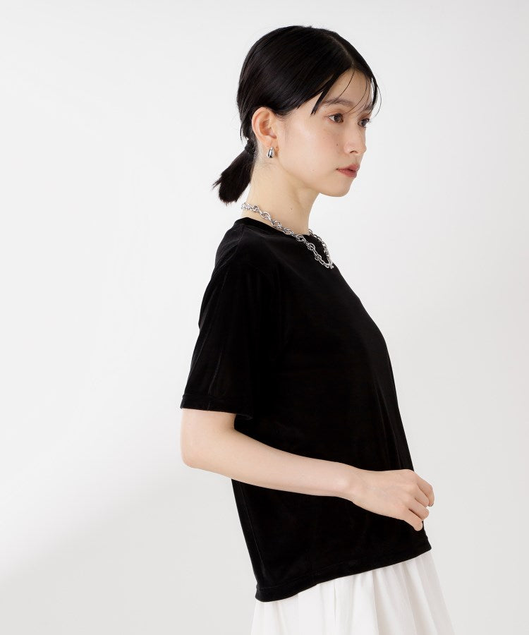 ザ ショップ ティーケー  (ウィメン) THE SHOP TK(Women) シアーベロアTEE （ブラウン(043)） ブラウン(043)
