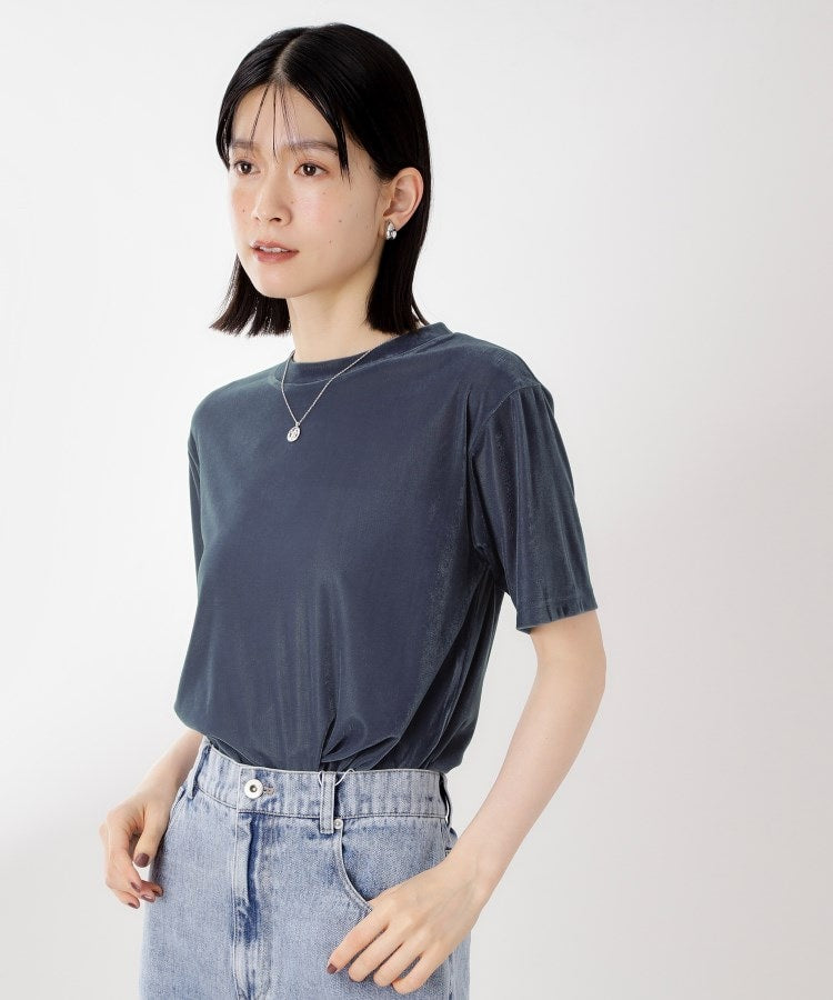 ザ ショップ ティーケー  (ウィメン) THE SHOP TK(Women) シアーベロアTEE （ブラウン(043)） ブラウン(043)