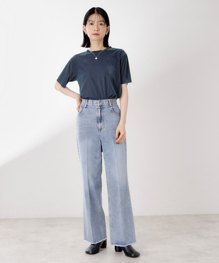 ザ ショップ ティーケー  (ウィメン) THE SHOP TK(Women) シアーベロアTEE （ブラウン(043)） ブラウン(043)