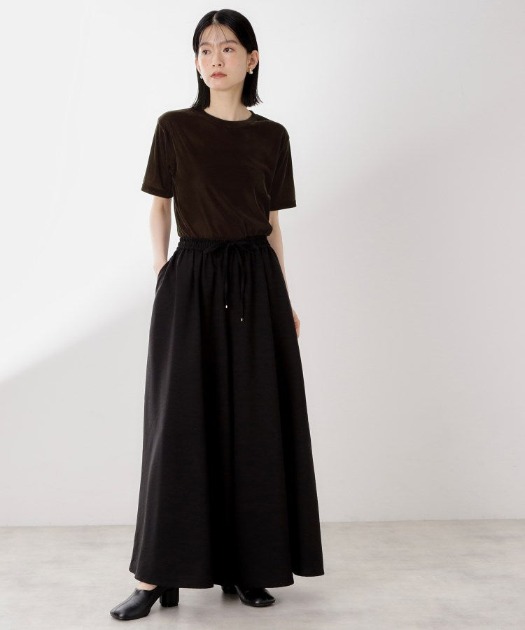 ザ ショップ ティーケー  (ウィメン) THE SHOP TK(Women) シアーベロアTEE （ブラウン(043)） ブラウン(043)