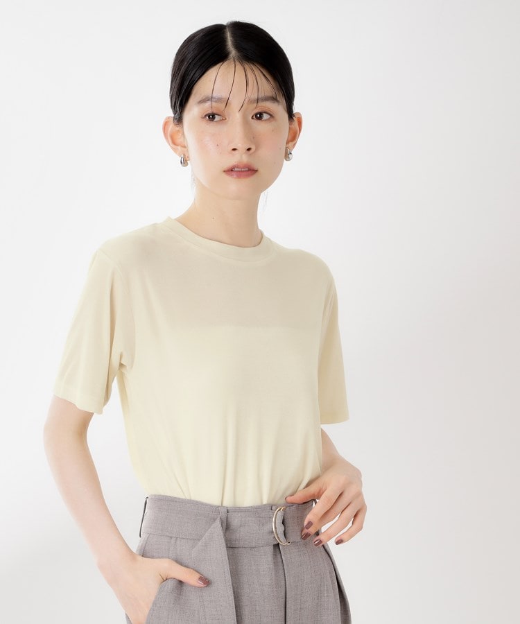 ザ ショップ ティーケー  (ウィメン) THE SHOP TK(Women) シアーベロアTEE （ブラウン(043)） ブラウン(043)