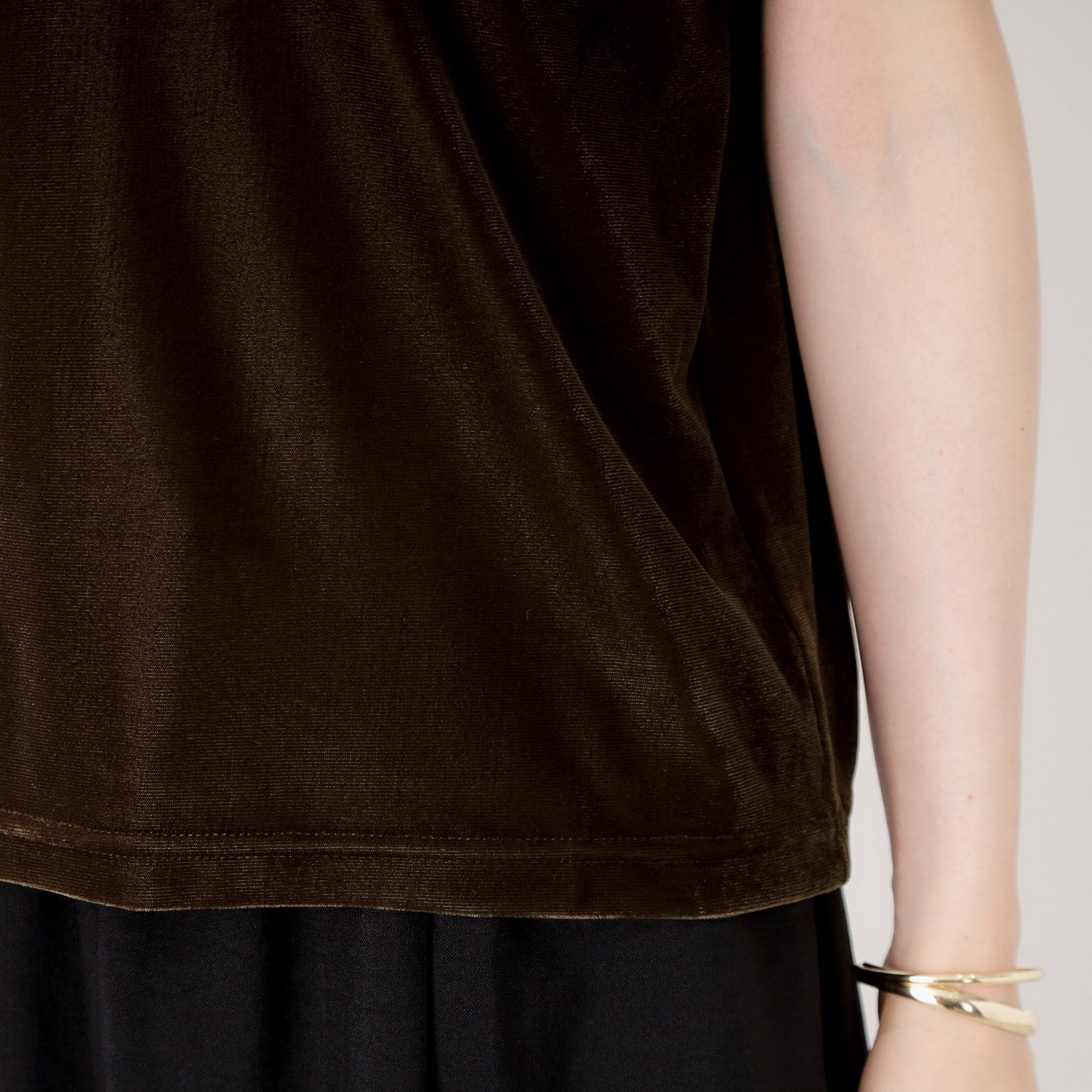 ザ ショップ ティーケー  (ウィメン) THE SHOP TK(Women) シアーベロアTEE （ブラック(019)） ブラック(019)