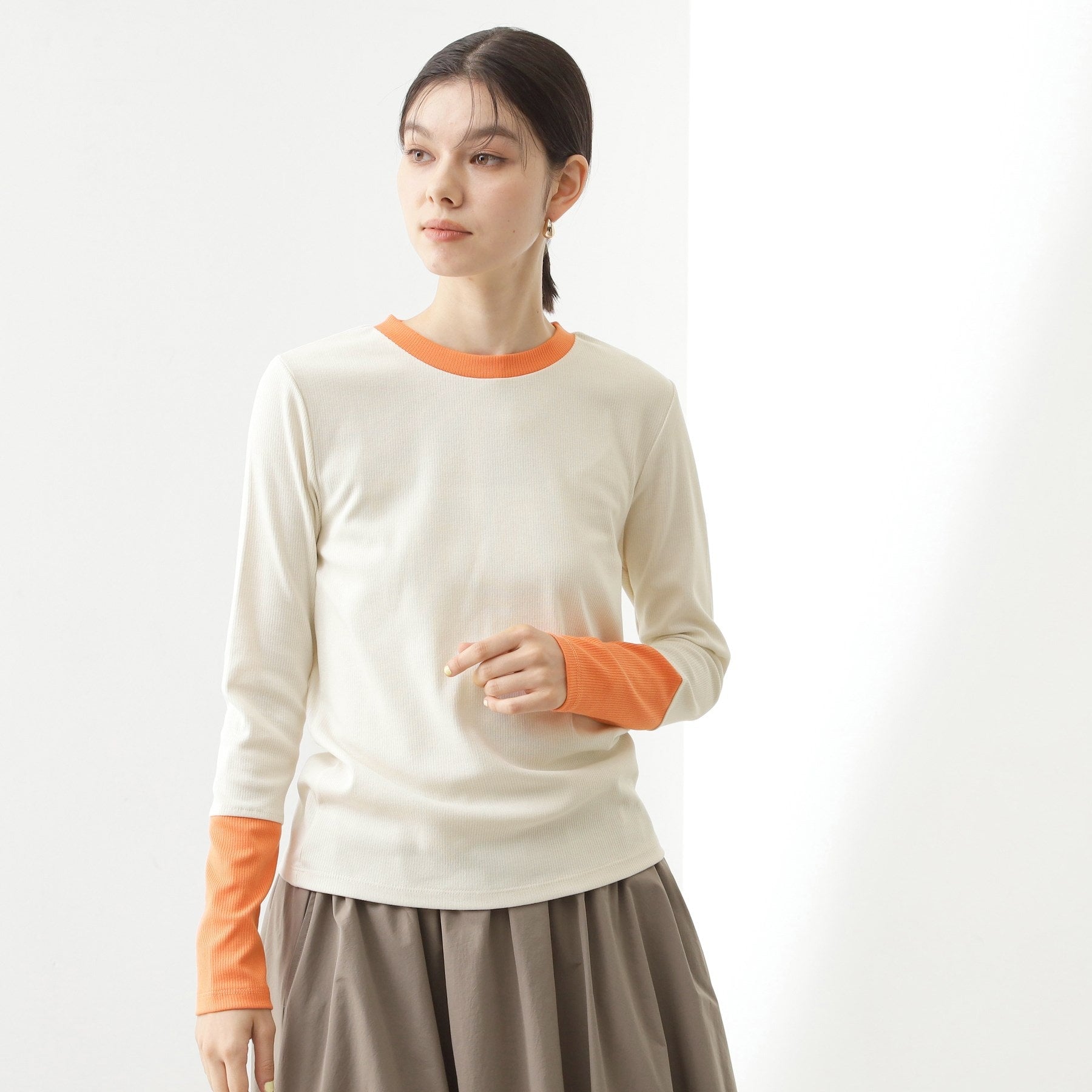 ザ ショップ ティーケー  (ウィメン) THE SHOP TK(Women) バイカラーテレコプルオーバー （グレー(512)） グレー(512)