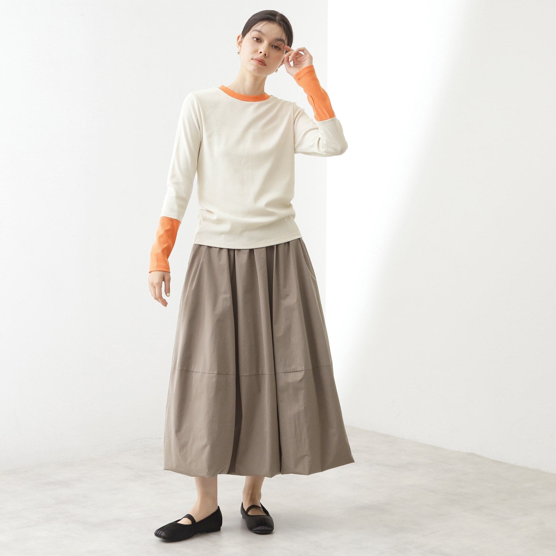 ザ ショップ ティーケー  (ウィメン) THE SHOP TK(Women) バイカラーテレコプルオーバー （グレー(512)） グレー(512)