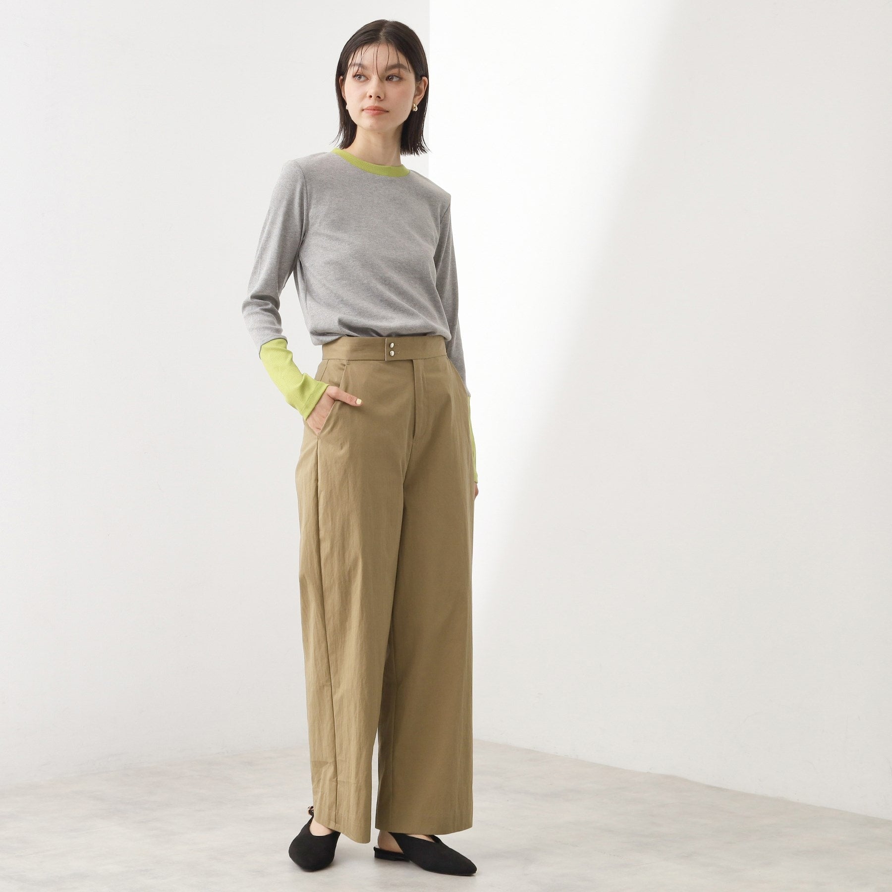 ザ ショップ ティーケー  (ウィメン) THE SHOP TK(Women) バイカラーテレコプルオーバー （グレー(512)） グレー(512)