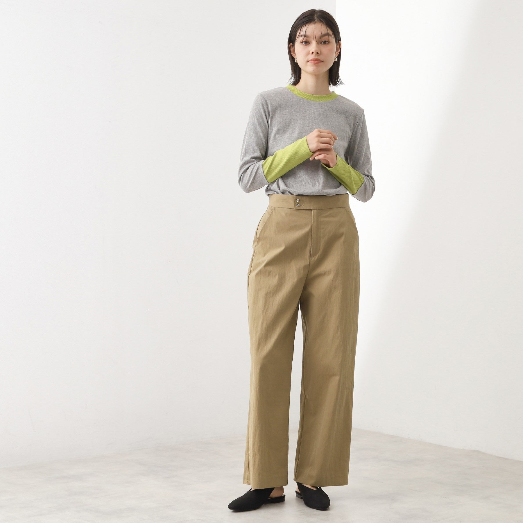 ザ ショップ ティーケー  (ウィメン) THE SHOP TK(Women) バイカラーテレコプルオーバー （グレー(512)） グレー(512)