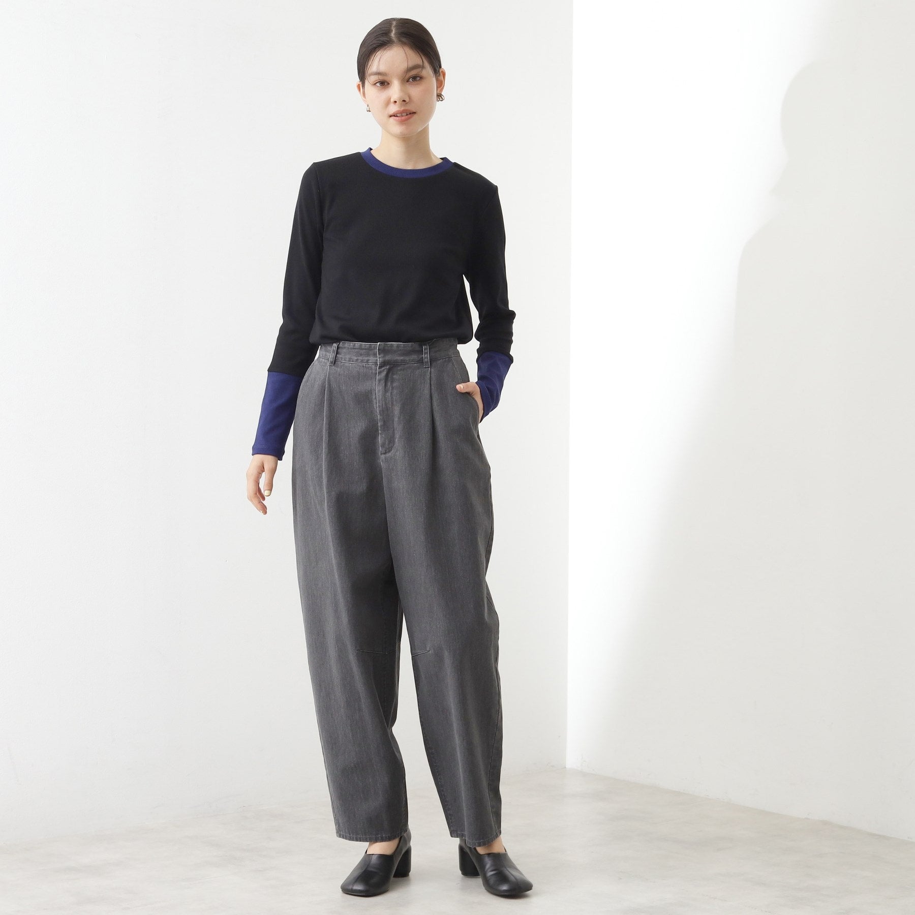 ザ ショップ ティーケー  (ウィメン) THE SHOP TK(Women) バイカラーテレコプルオーバー （グレー(512)） グレー(512)