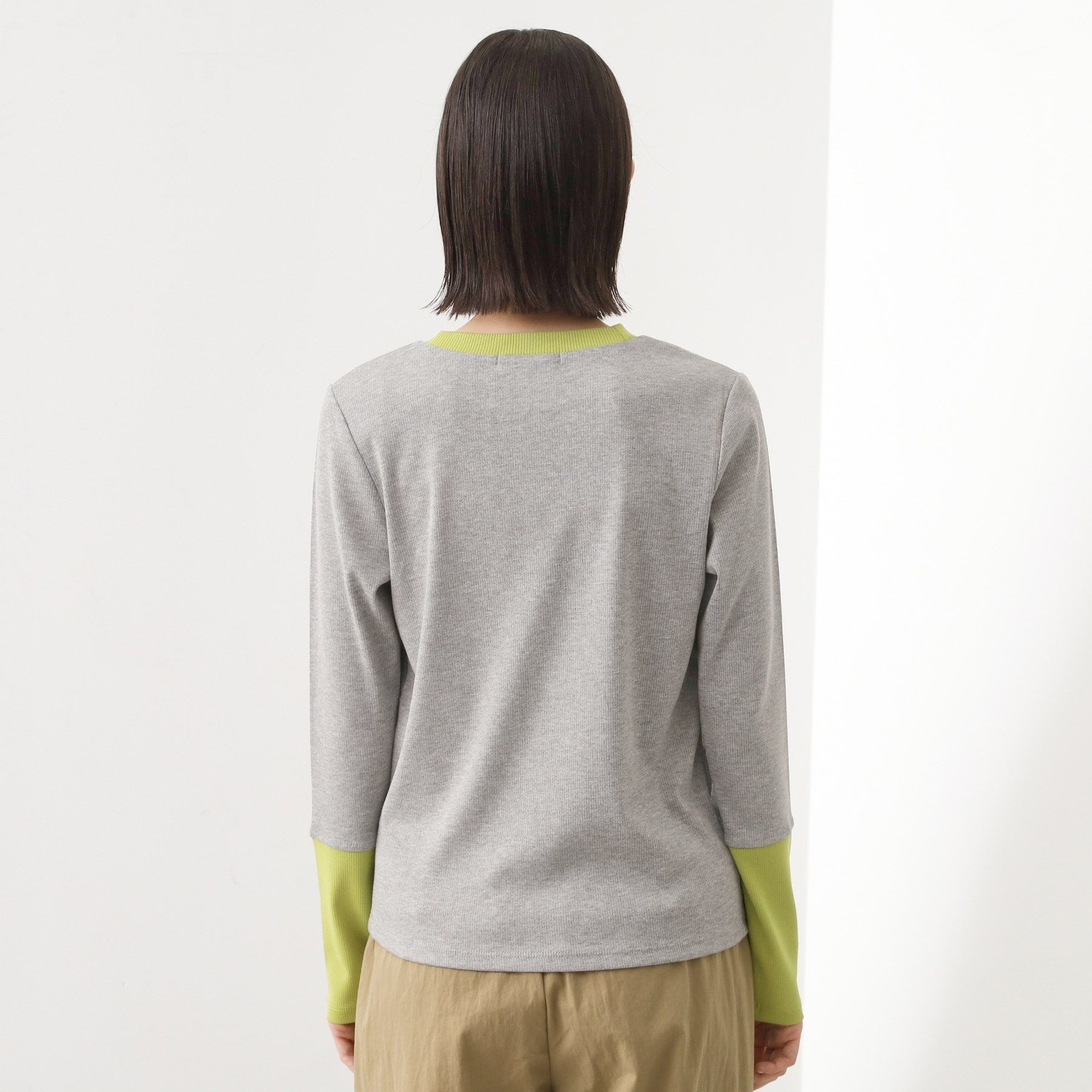 ザ ショップ ティーケー  (ウィメン) THE SHOP TK(Women) バイカラーテレコプルオーバー （グレー(512)） グレー(512)