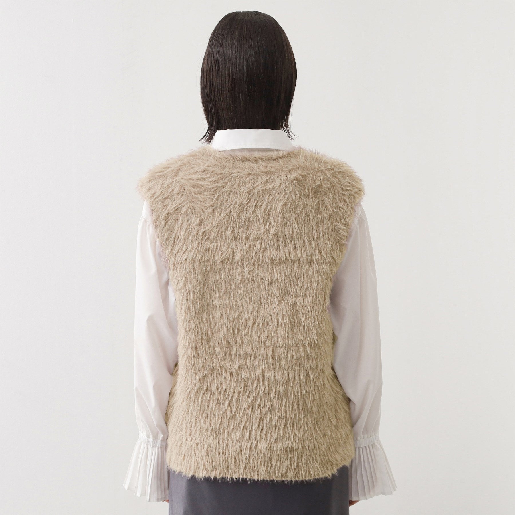 ザ ショップ ティーケー  (ウィメン) THE SHOP TK(Women) 起毛フェザーVNベスト （モカブラウン(042)） モカブラウン(042)