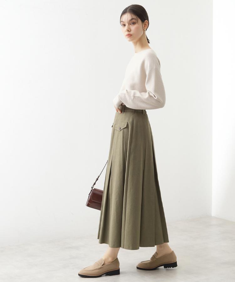 ザ ショップ ティーケー  (ウィメン) THE SHOP TK(Women) 【洗える】毛玉になりにくい蓄熱ガーターニット （スミクロ(018)） スミクロ(018)