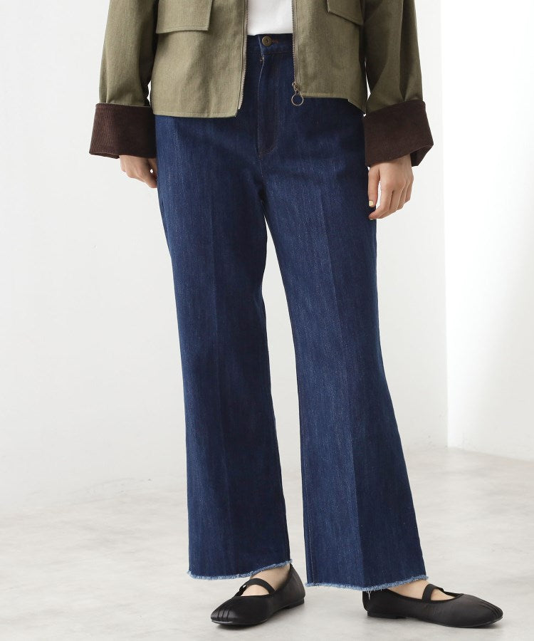 ザ ショップ ティーケー  (ウィメン) THE SHOP TK(Women) デニムフレアパンツ （ネイビー(094)） ネイビー(094)