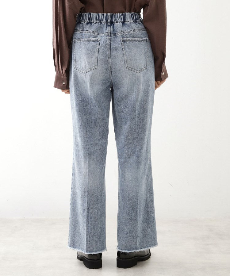 ザ ショップ ティーケー  (ウィメン) THE SHOP TK(Women) デニムフレアパンツ （ネイビー(094)） ネイビー(094)