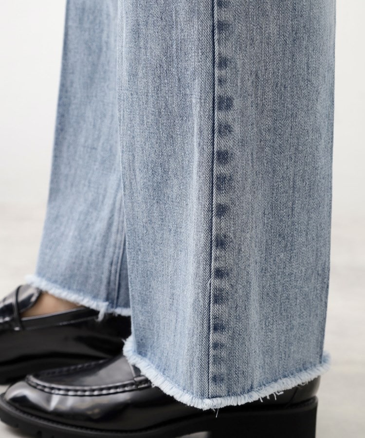 ザ ショップ ティーケー  (ウィメン) THE SHOP TK(Women) デニムフレアパンツ （ネイビー(094)） ネイビー(094)