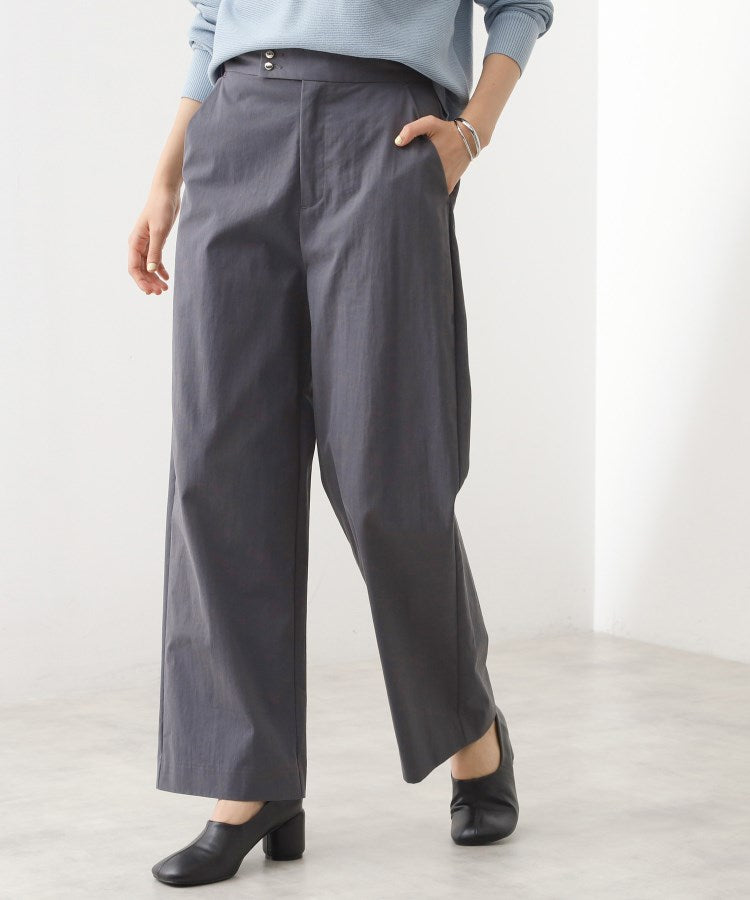 ザ ショップ ティーケー  (ウィメン) THE SHOP TK(Women) コットンナイロンデザイン釦パンツ （ピンクベージュ(053)） ピンクベージュ(053)