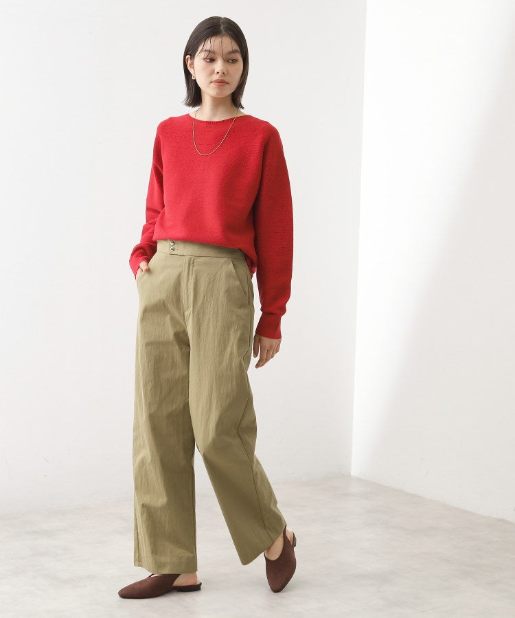 ザ ショップ ティーケー  (ウィメン) THE SHOP TK(Women) コットンナイロンデザイン釦パンツ （ピンクベージュ(053)） ピンクベージュ(053)