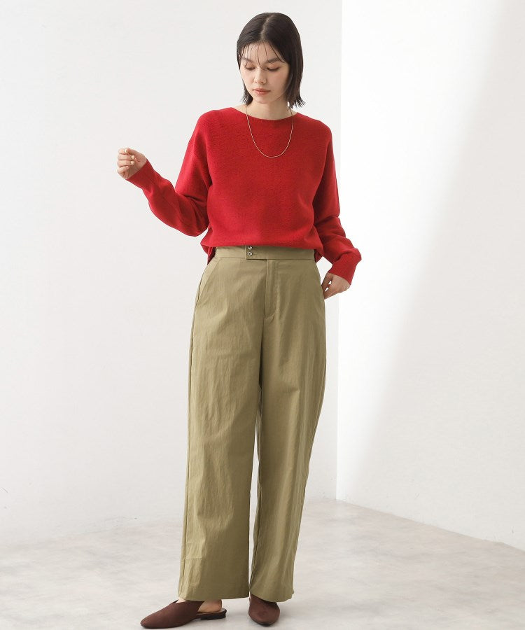 ザ ショップ ティーケー  (ウィメン) THE SHOP TK(Women) コットンナイロンデザイン釦パンツ （ピンクベージュ(053)） ピンクベージュ(053)