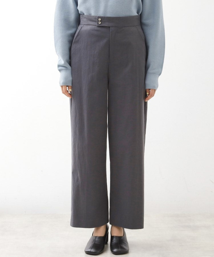 ザ ショップ ティーケー  (ウィメン) THE SHOP TK(Women) コットンナイロンデザイン釦パンツ （ピンクベージュ(053)） ピンクベージュ(053)