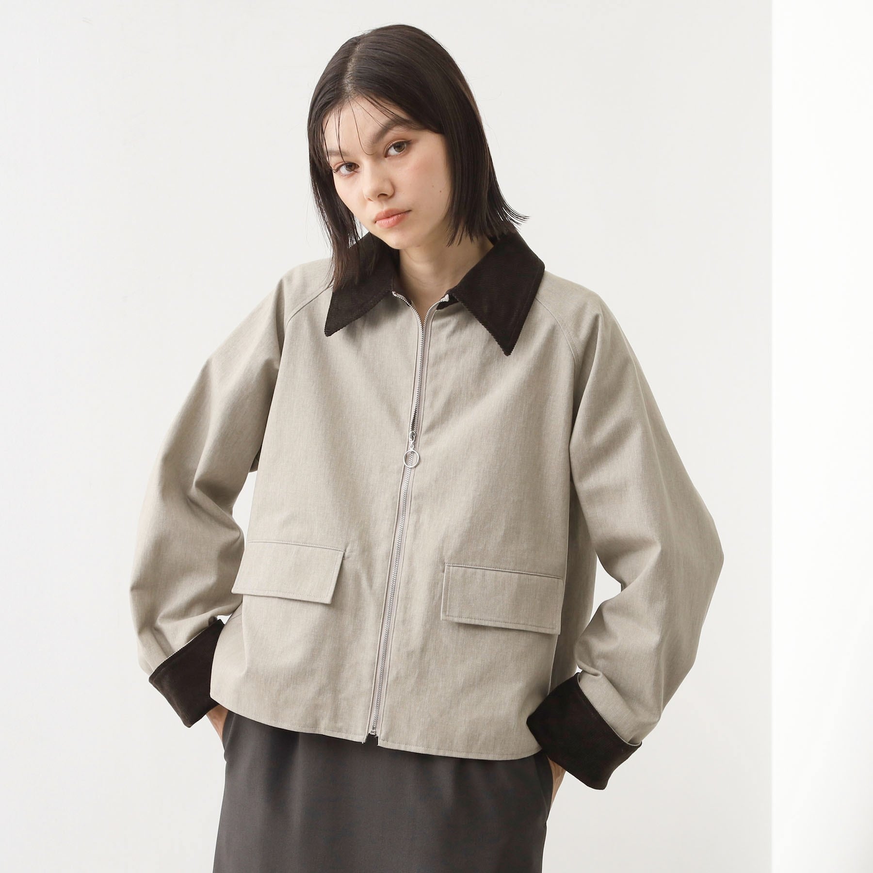 ザ ショップ ティーケー  (ウィメン) THE SHOP TK(Women) カバーオールジャケット （グレージュ(050)） グレージュ(050)