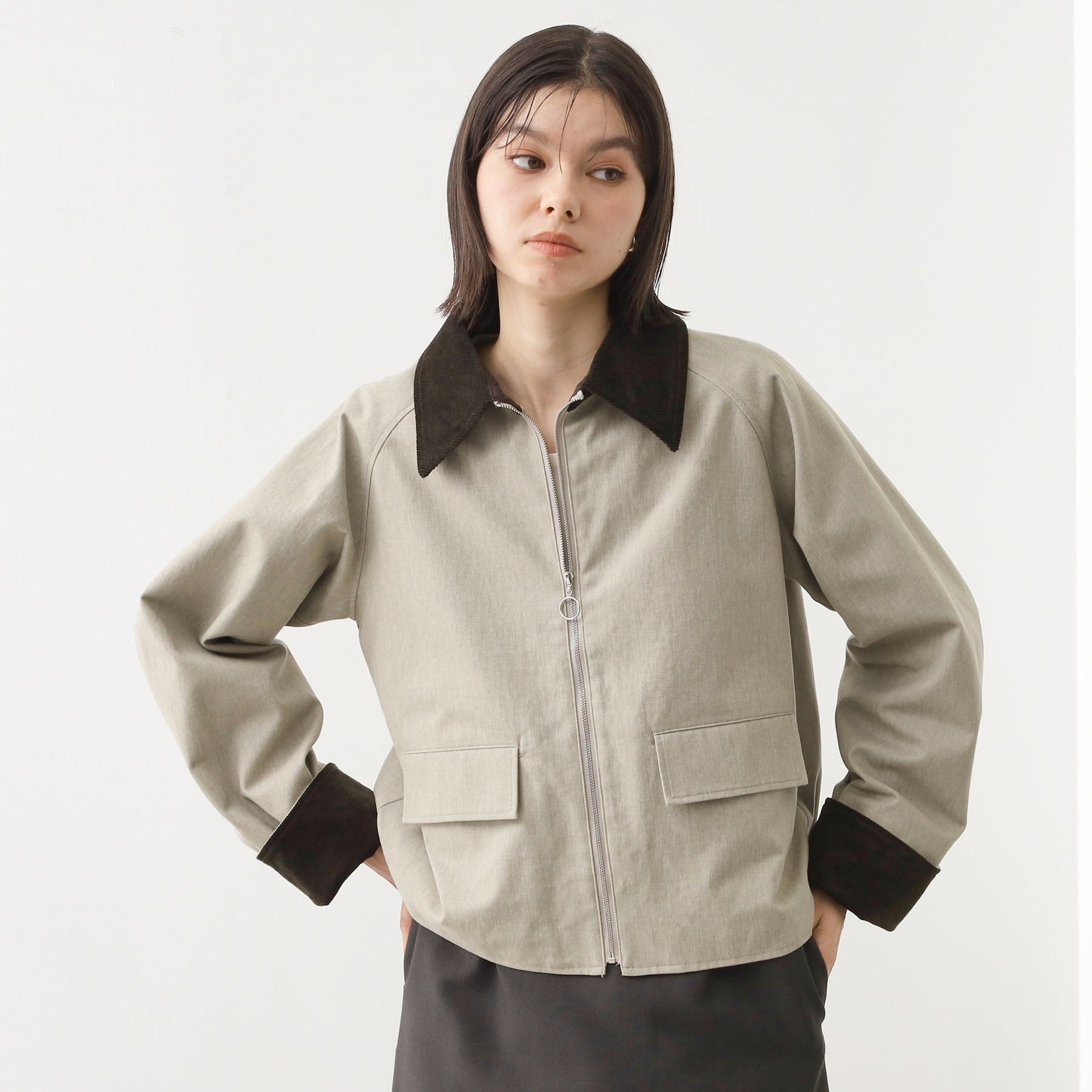 ザ ショップ ティーケー  (ウィメン) THE SHOP TK(Women) カバーオールジャケット （グレージュ(050)） グレージュ(050)