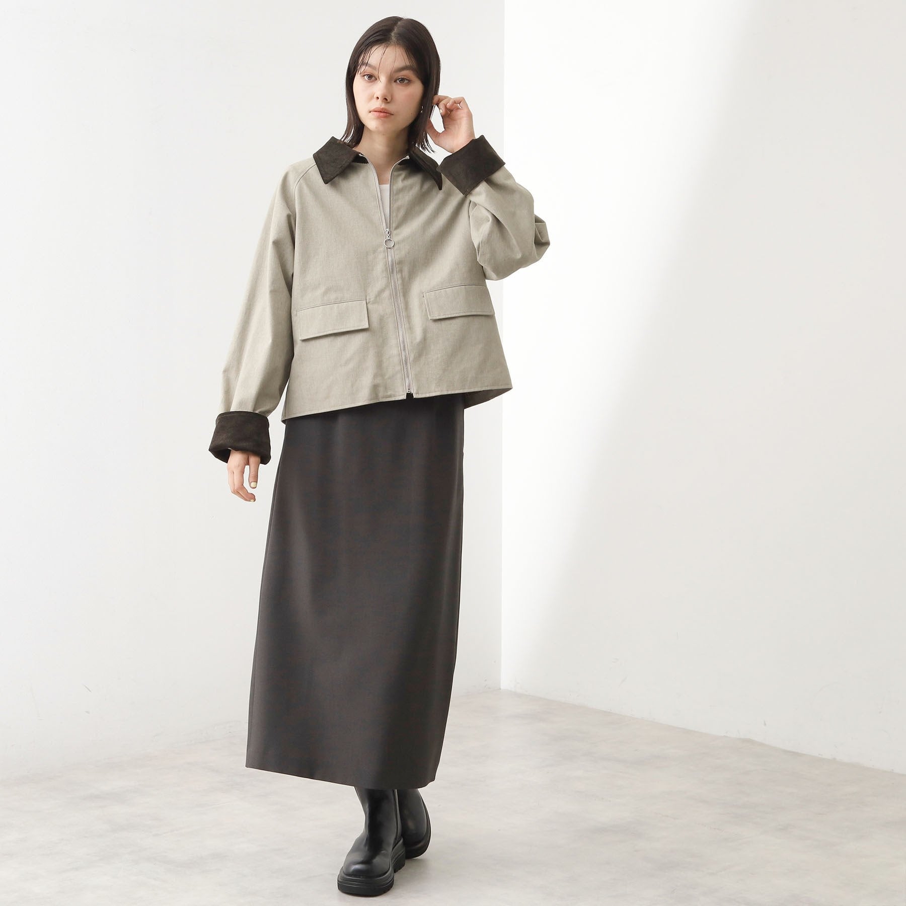 ザ ショップ ティーケー  (ウィメン) THE SHOP TK(Women) カバーオールジャケット （グレージュ(050)） グレージュ(050)