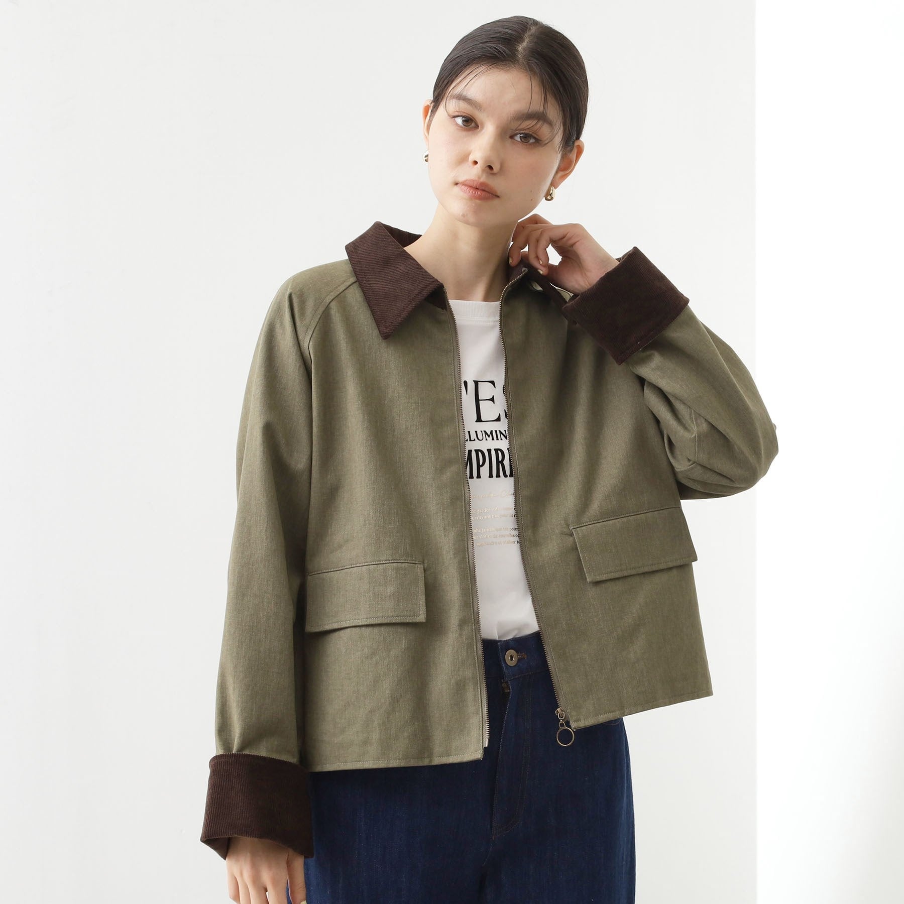 ザ ショップ ティーケー  (ウィメン) THE SHOP TK(Women) カバーオールジャケット （グレージュ(050)） グレージュ(050)