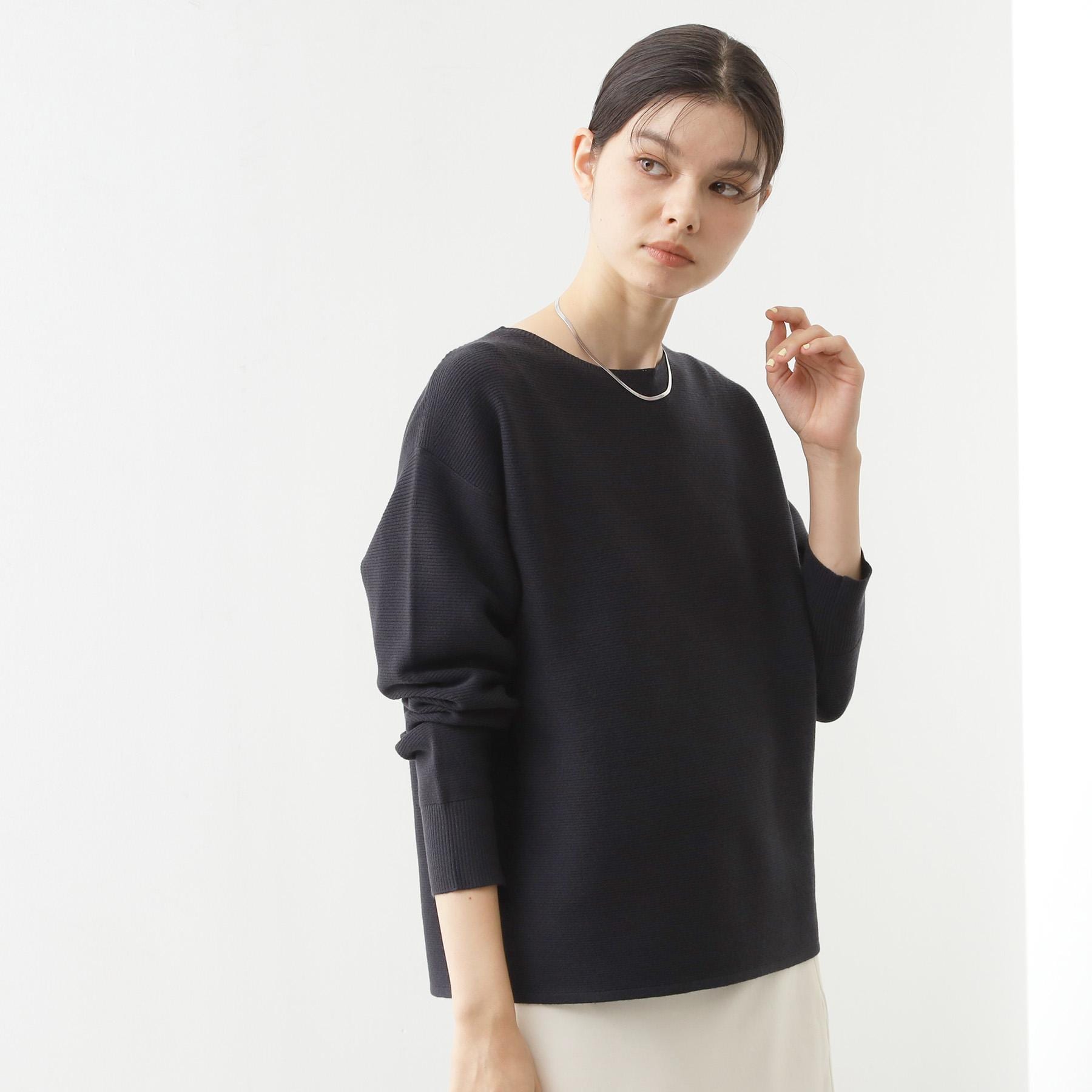 ザ ショップ ティーケー  (ウィメン) THE SHOP TK(Women) 【S-XLサイズ/WEB限定カラー】選べる7色ガーターニット/毛玉になりにくい/体型カバー/洗濯機OK/蓄熱性 （ブルー(091)） ブルー(091)