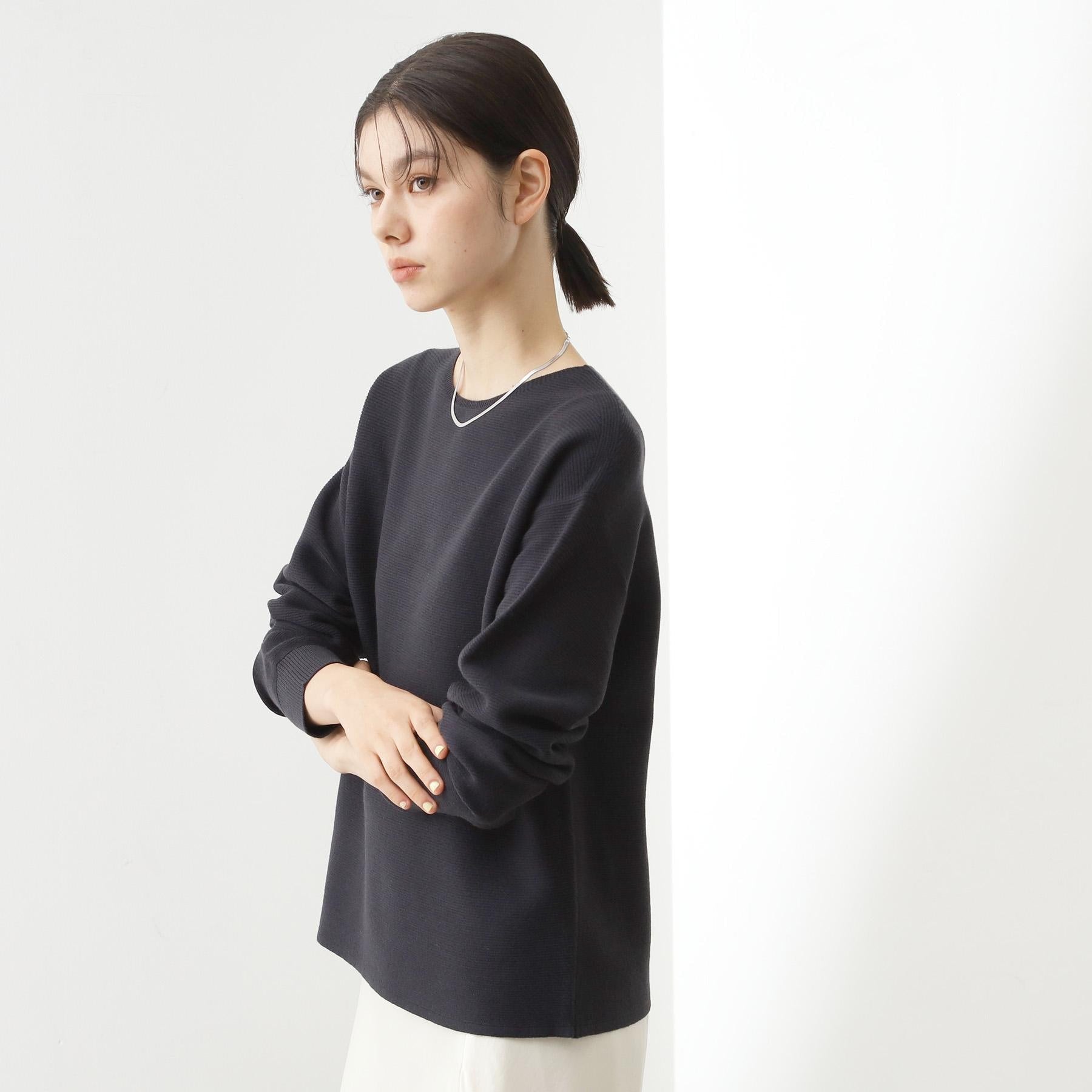ザ ショップ ティーケー  (ウィメン) THE SHOP TK(Women) 【S-XLサイズ/WEB限定カラー】選べる7色ガーターニット/毛玉になりにくい/体型カバー/洗濯機OK/蓄熱性 （ブルー(091)） ブルー(091)