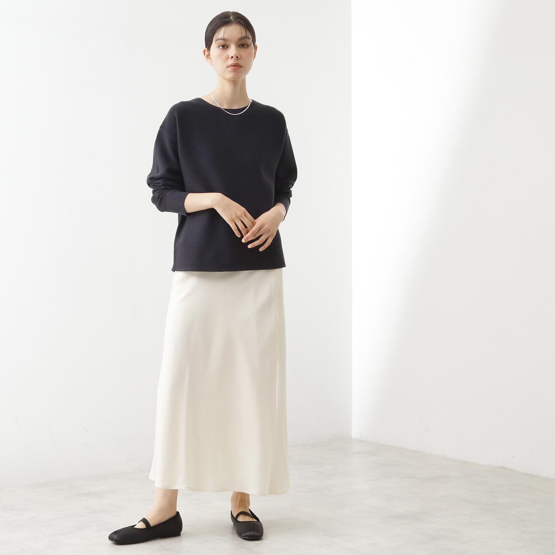 ザ ショップ ティーケー  (ウィメン) THE SHOP TK(Women) 【S-XLサイズ/WEB限定カラー】選べる7色ガーターニット/毛玉になりにくい/体型カバー/洗濯機OK/蓄熱性 （ブルー(091)） ブルー(091)