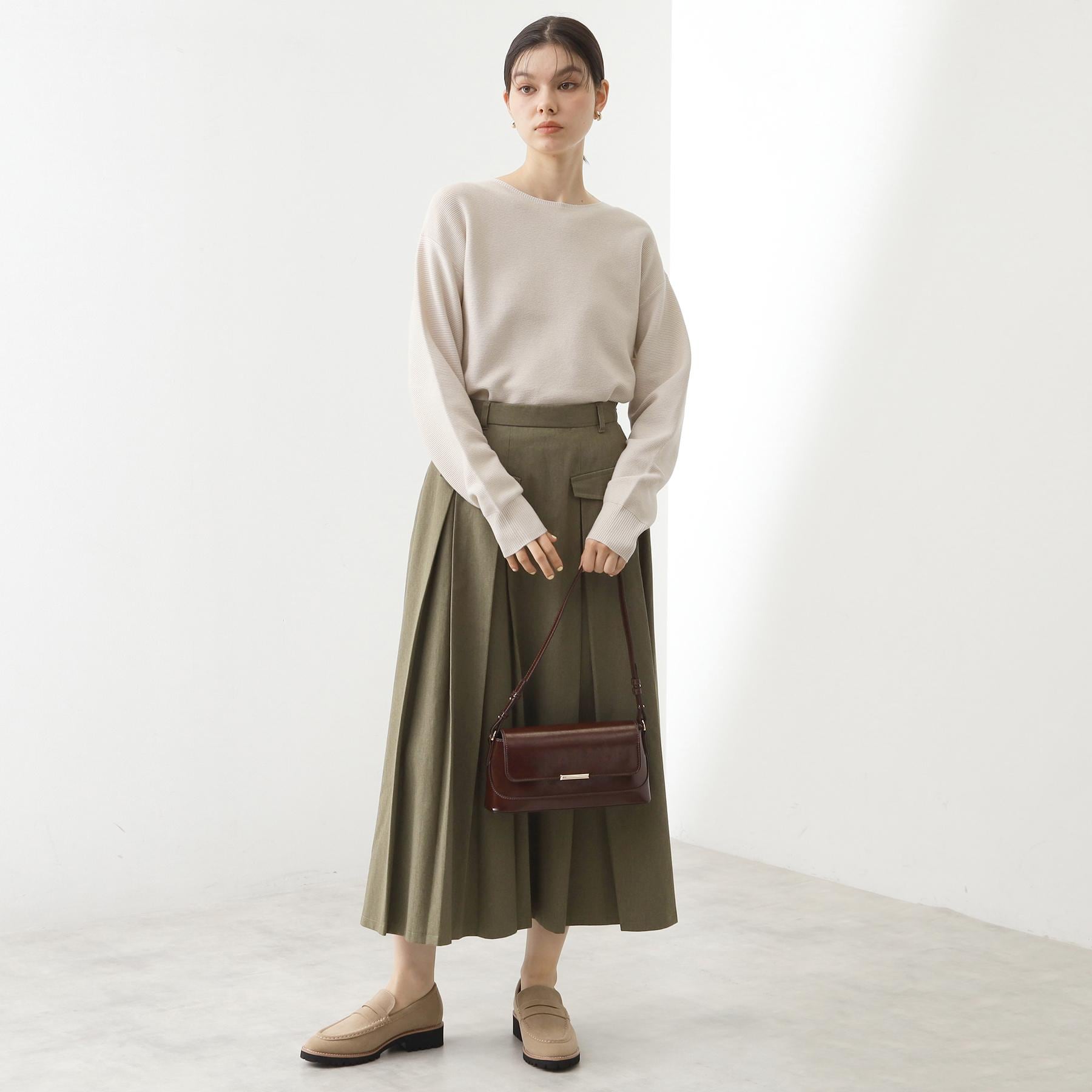 ザ ショップ ティーケー  (ウィメン) THE SHOP TK(Women) 【S-XLサイズ/WEB限定カラー】選べる7色ガーターニット/毛玉になりにくい/体型カバー/洗濯機OK/蓄熱性 （ブルー(091)） ブルー(091)