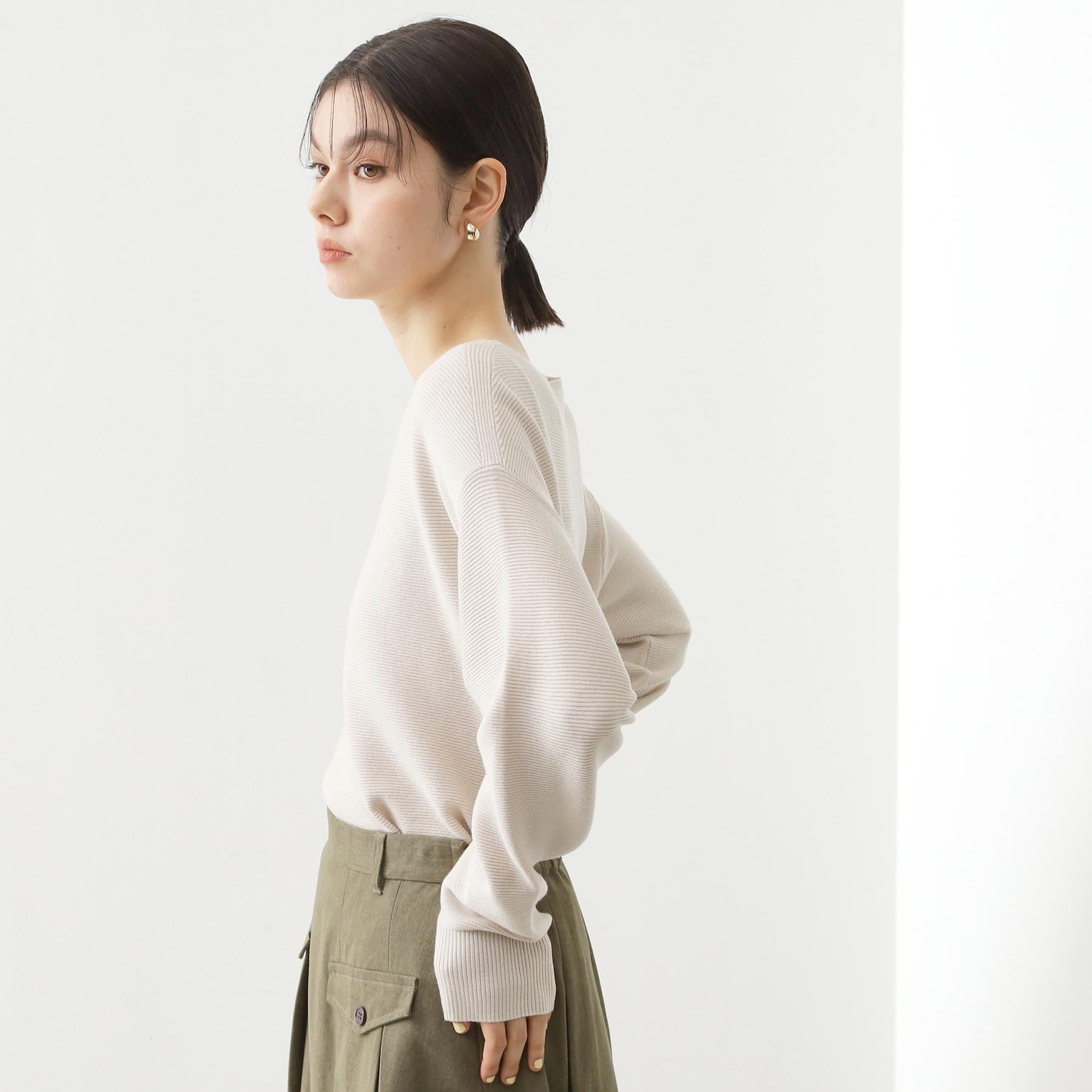 ザ ショップ ティーケー  (ウィメン) THE SHOP TK(Women) 【S-XLサイズ/WEB限定カラー】選べる7色ガーターニット/毛玉になりにくい/体型カバー/洗濯機OK/蓄熱性 （ブルー(091)） ブルー(091)